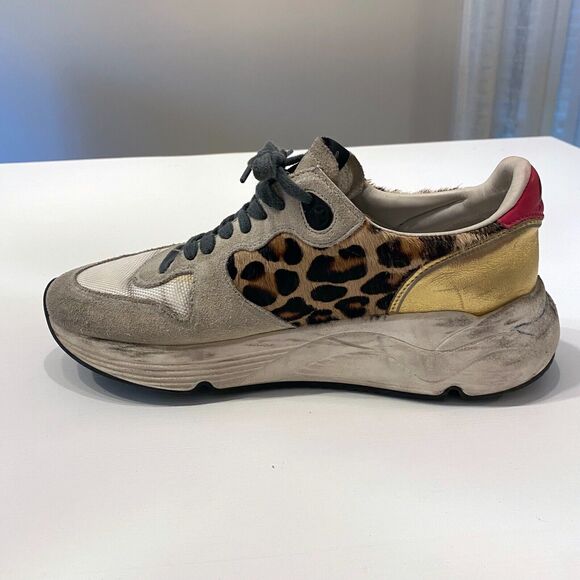 Authentic Golden Goose Leopard Calf Running Sneakers EU Size 38‎ US Size 7 / 7.5 - Picture 16 of 16
